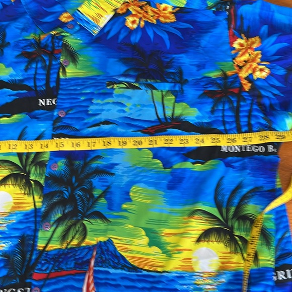 Tropical XL Button Short Sleeve Shirt Camp - Picture 7 of 8